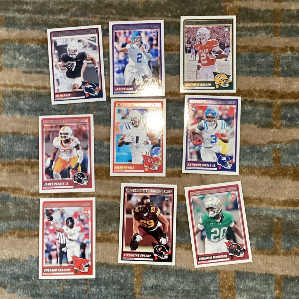 Assorted Football Trading Cards